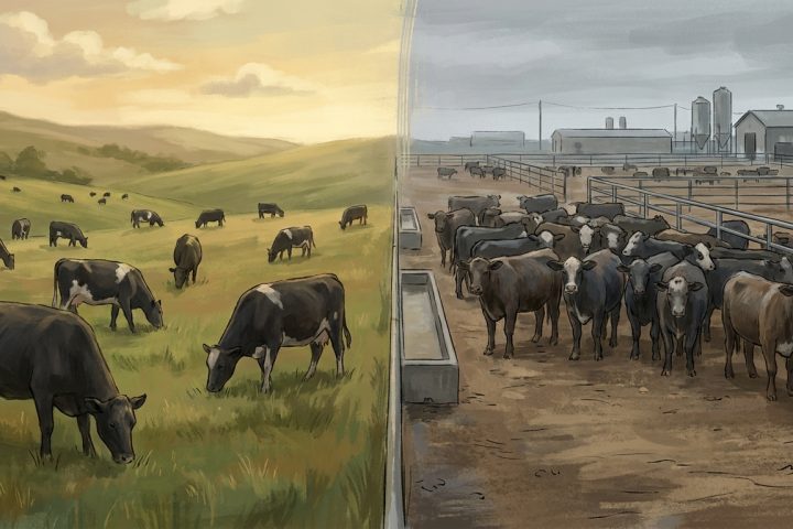 Pasienkový vs. feedlotový dochov dobytka: 907 z 1 575 metabolitov sa líši